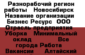 Разнорабочий(регион работы - Новосибирск) › Название организации ­ Бизнес Ресурс, ООО › Отрасль предприятия ­ Уборка › Минимальный оклад ­ 22 000 - Все города Работа » Вакансии   . Алтайский край,Славгород г.